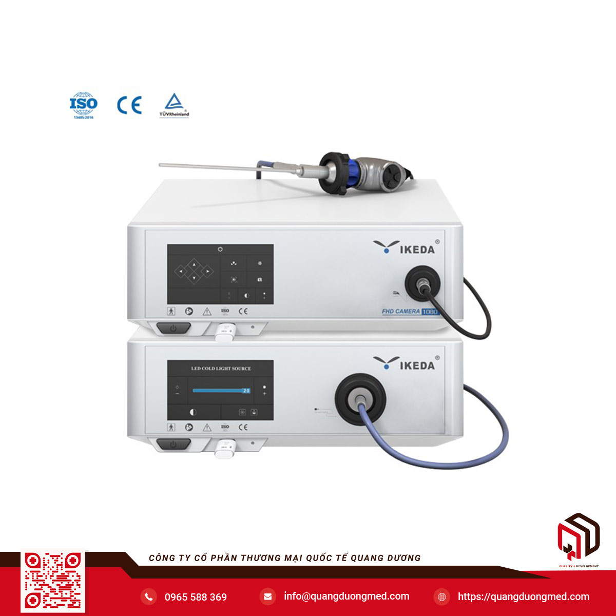 Máy soi tai mũi họng Full HD - Model: YKD-9002 - Thương hiệu: IKEDA - Xuất xứ: Trung Quốc