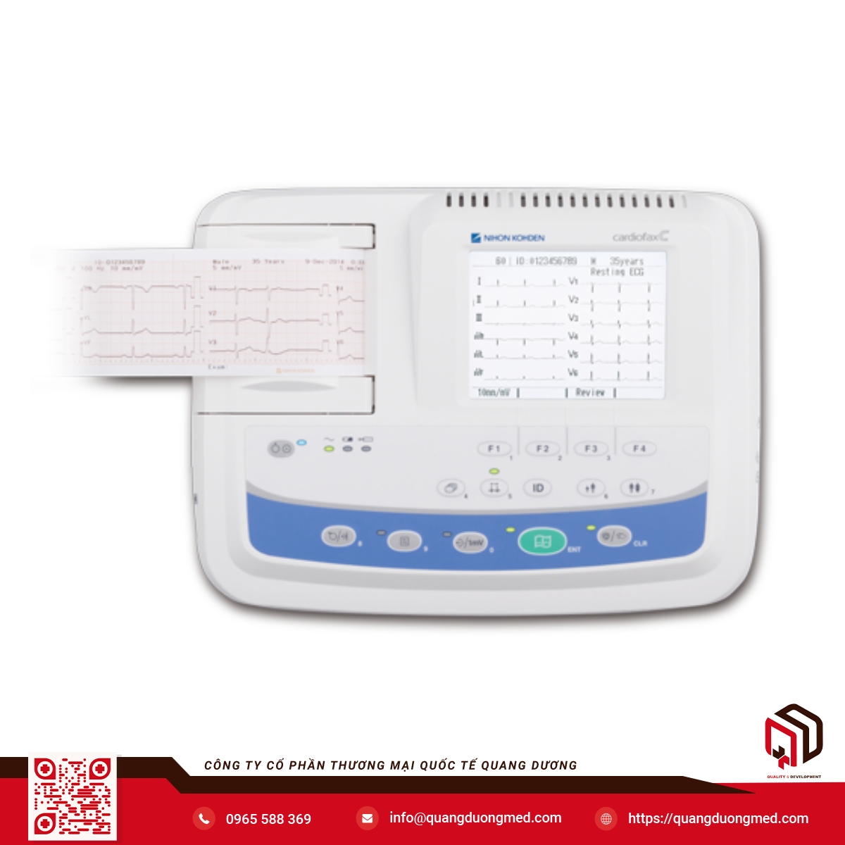 Máy điện tim 3 cần Nihon Kohden ECG-2150