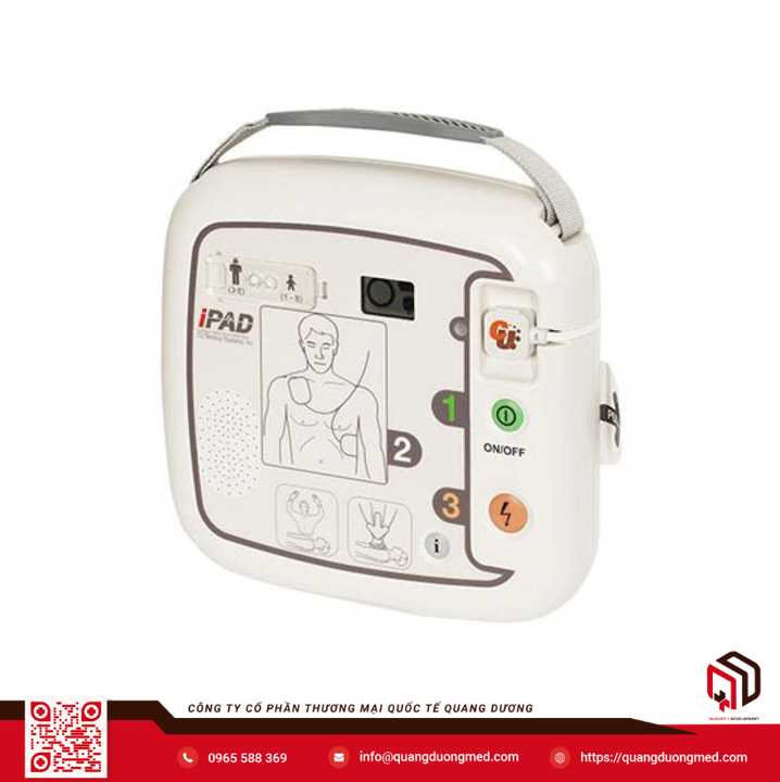 Máy sốc tim tự động AED Hàn Quốc - Model: CU-SP1 - Hãng: CU Medical