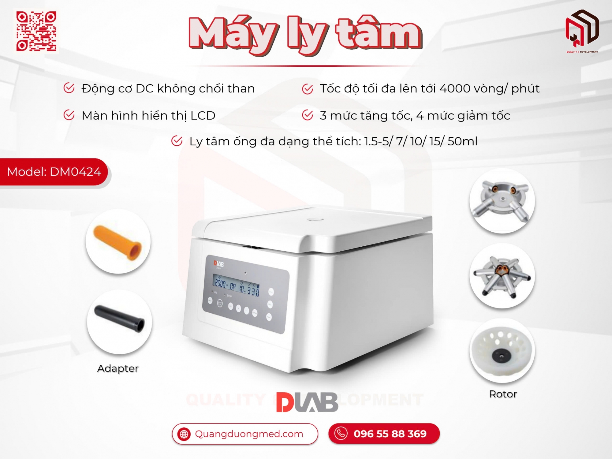 Máy ly tâm 4 ống DM0424