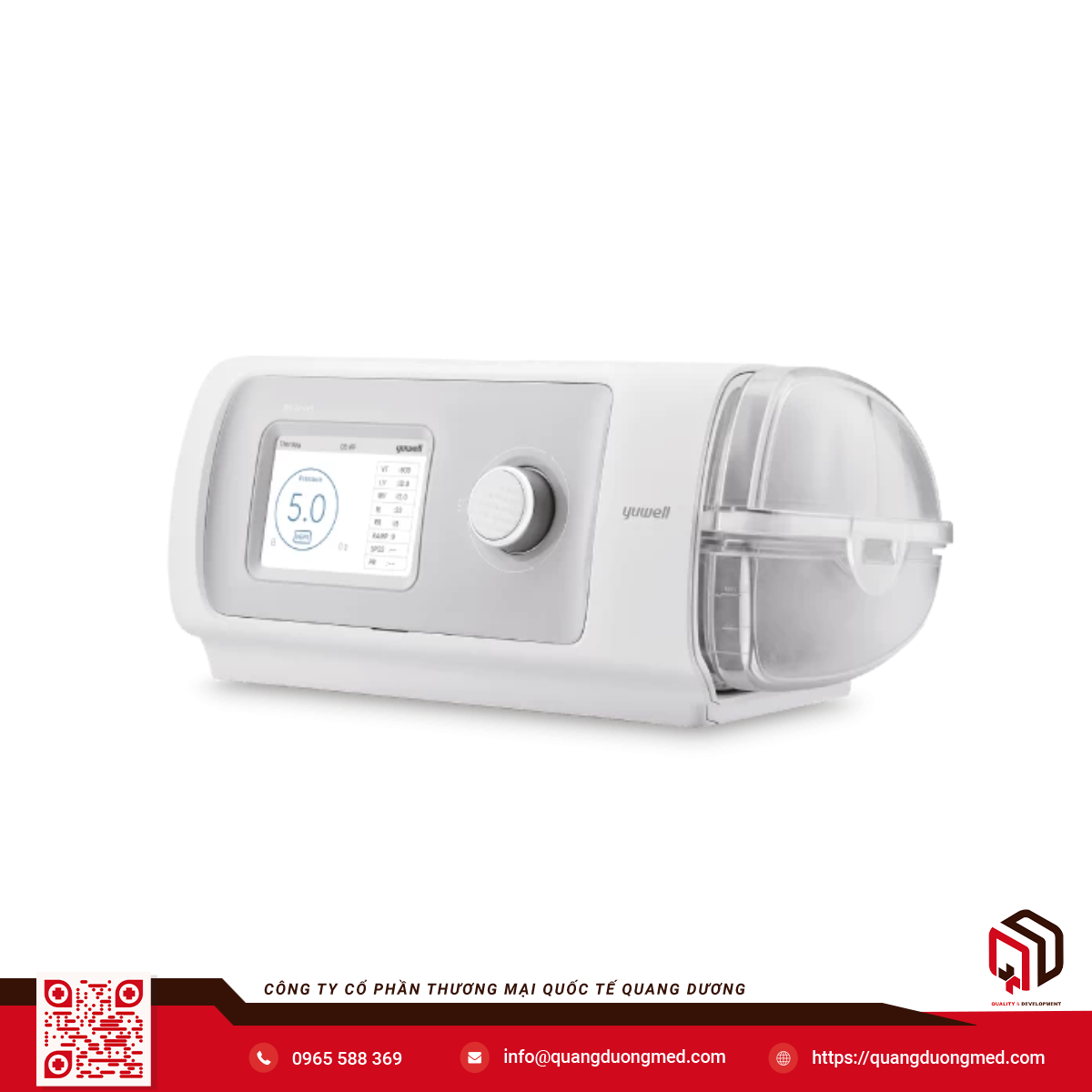 Máy trợ thở Yuwell BreathCare II - CPAP/AUTOCPAP/BPAP/BPAP-ST/VGPS