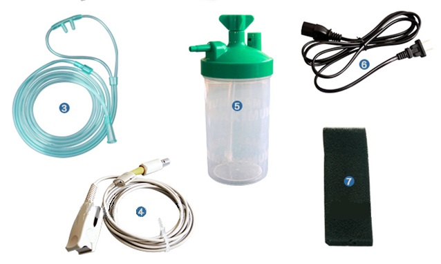Máy tạo oxy 5L tích hợp sẵn SpO2 và xông khí dung - Model: OC5B Oxygen Concentrator